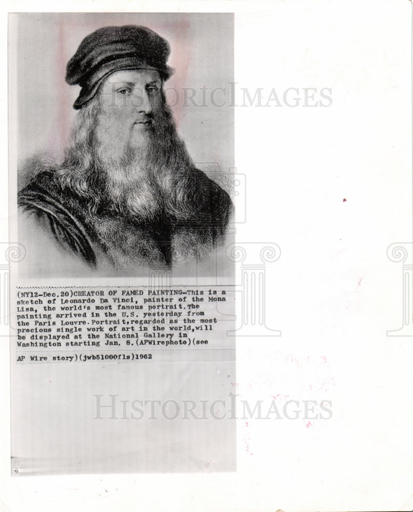 1962 Leonardo Da Vinci portrai-Historic Images