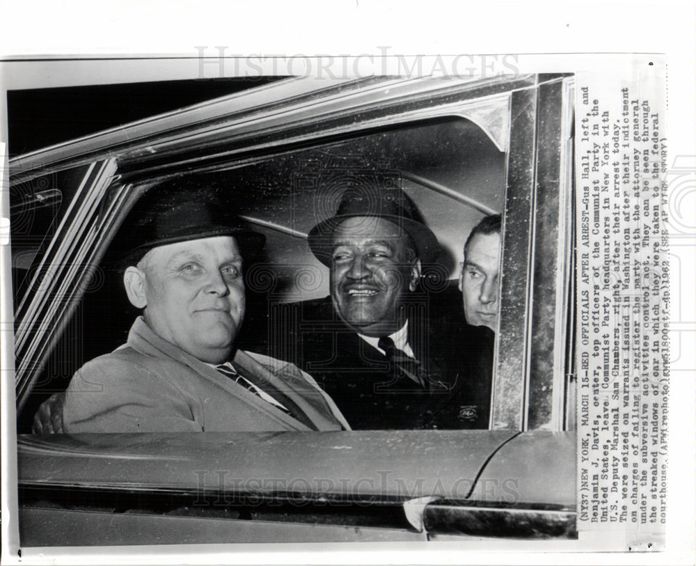 1962 GUS HALL AND BENJAMIN J. DAVIS-Historic Images