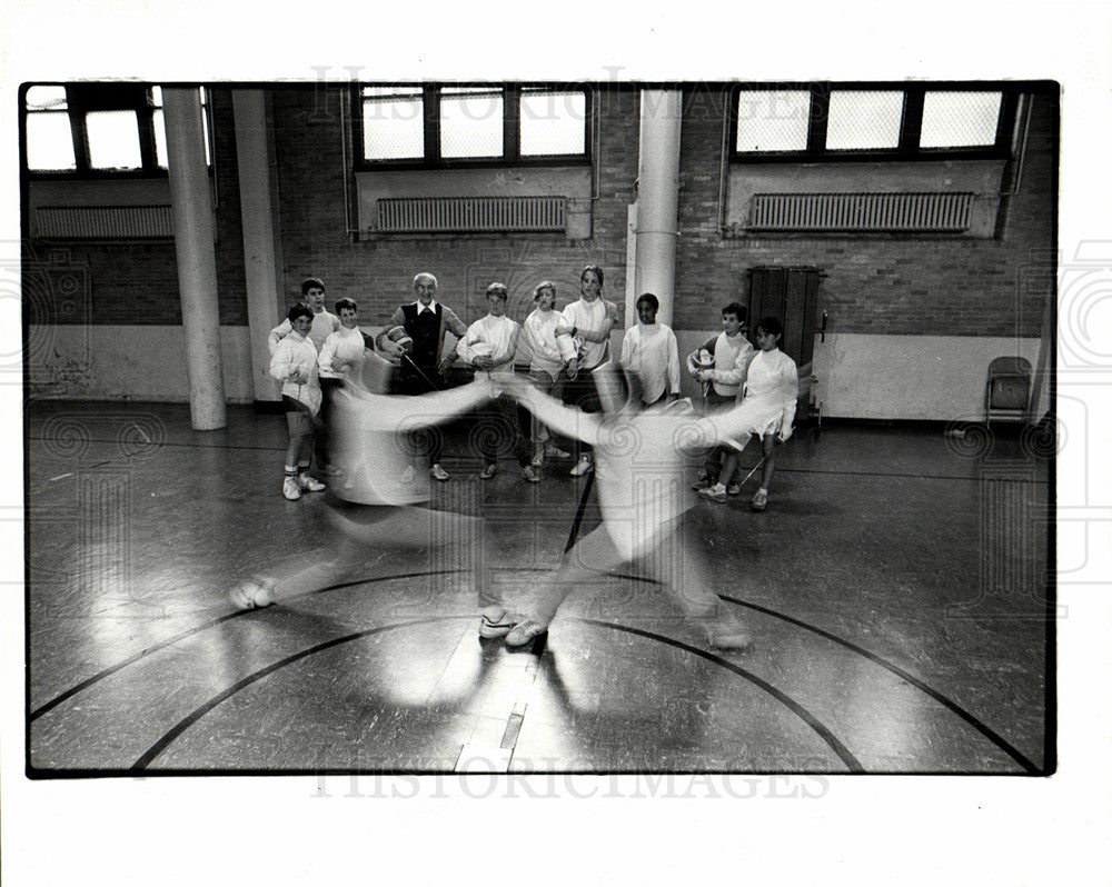 1986 Waldorf education fencing-Historic Images