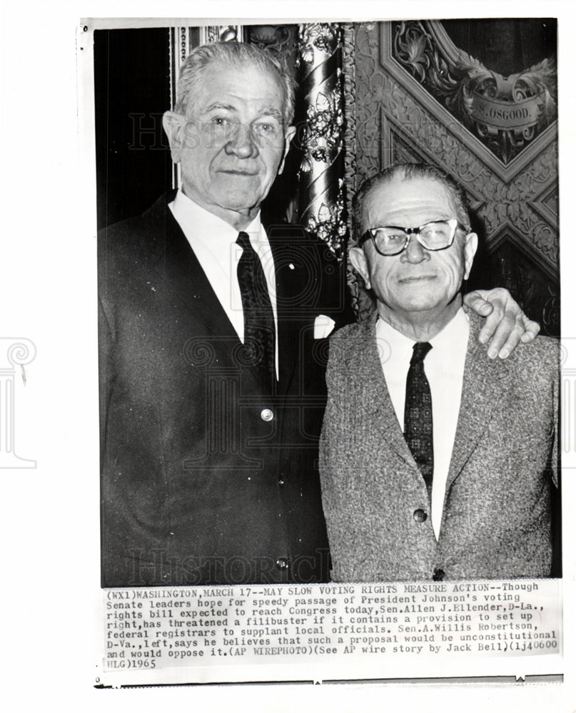 1965 Allen J. Ellender A.Willis Robertson-Historic Images