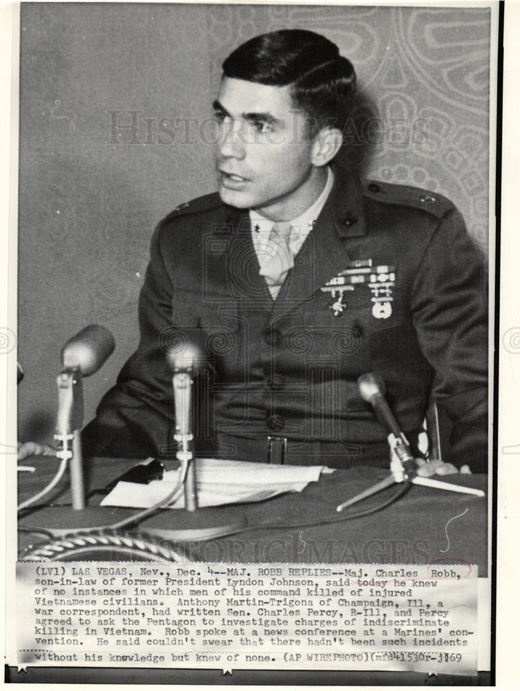 1969 maj charles robb viet nam johnson-Historic Images