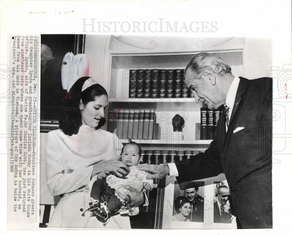 1968 Lynda Robb Lyndon Johnson Lucinda-Historic Images