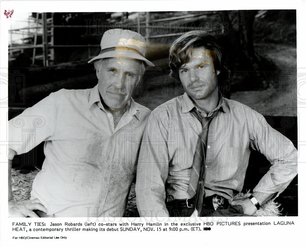 1987 JASON ROBARDS WITH HARRY HAMLIN-Historic Images