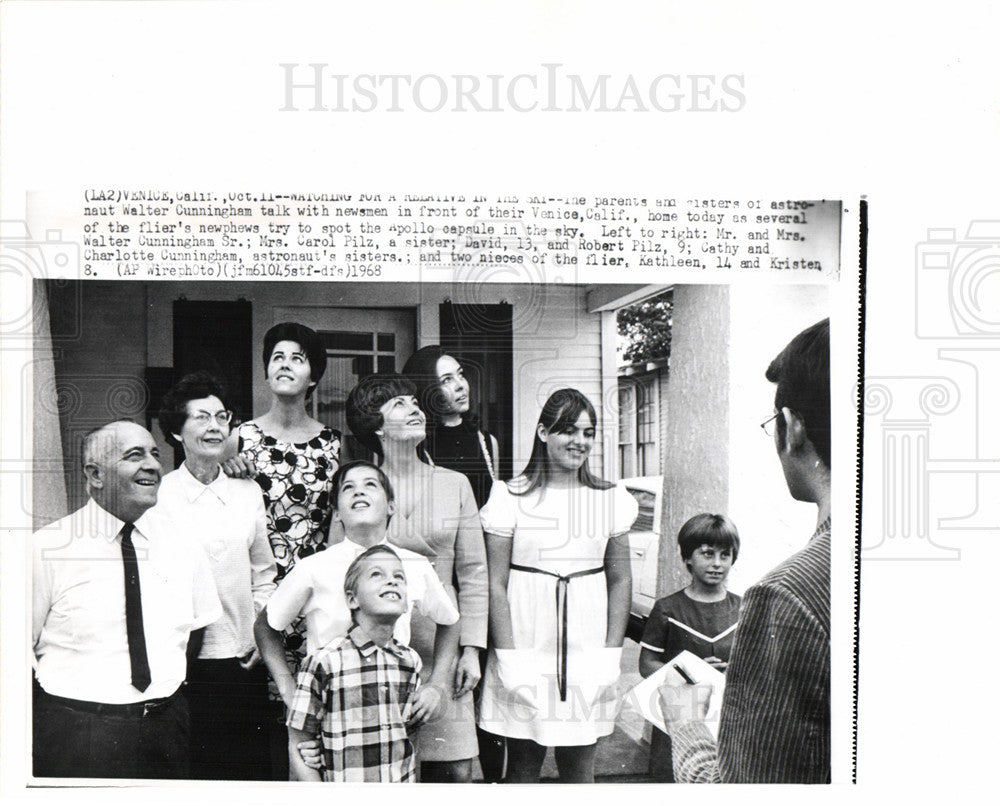 1968 Walter Cunningham family, Astronaut-Historic Images