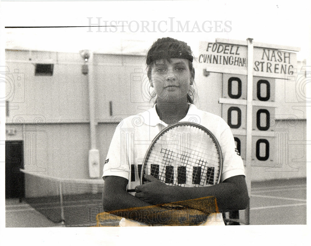 1990 Carrie Cunningham Livionia tennis-Historic Images