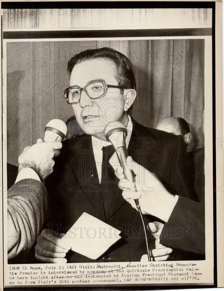 1976 Andreotti Christian democratic premier-Historic Images