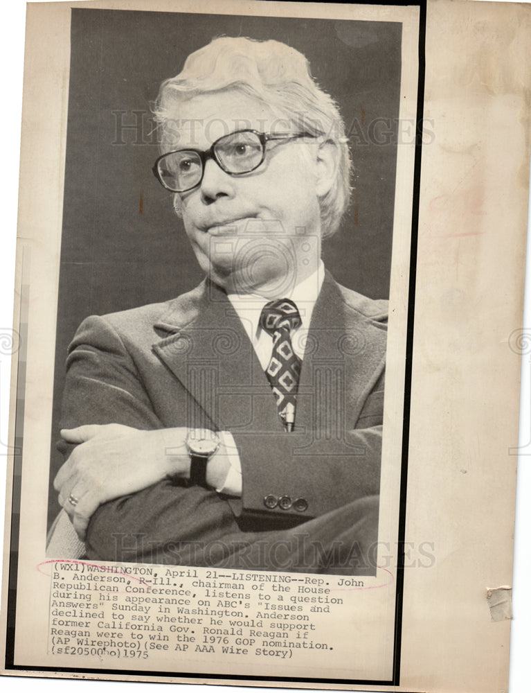 1975 Rep. John Anderson Issues Answers ABC-Historic Images