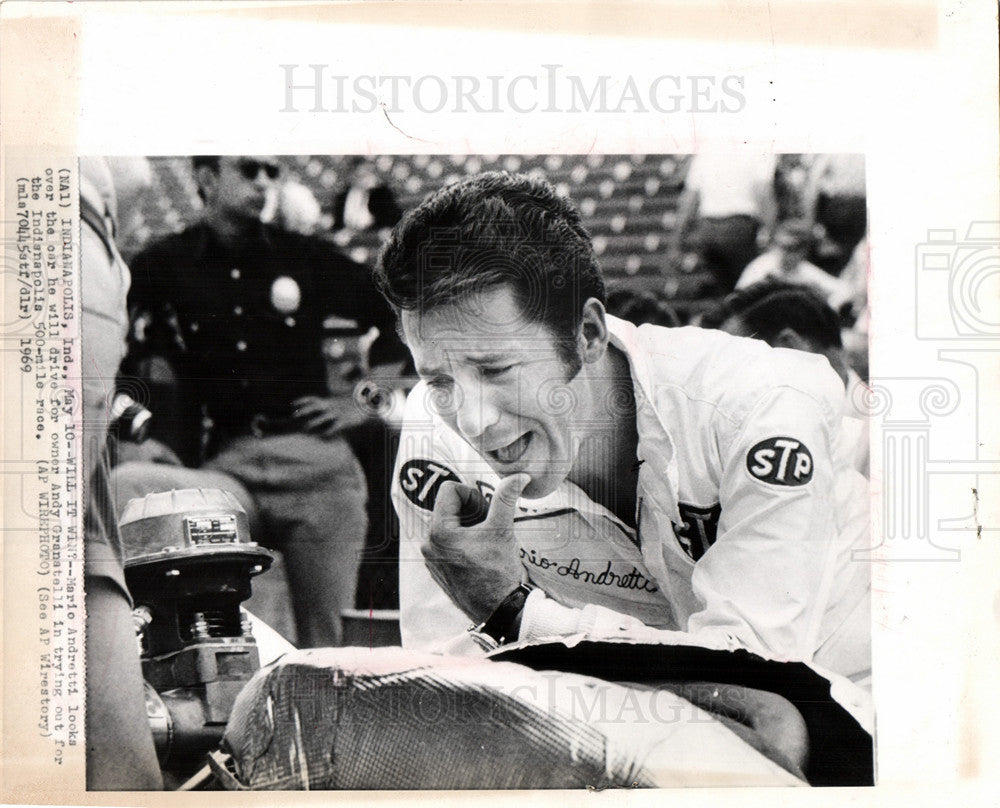 1969 Mario Andretti Indianapolis 500 Race-Historic Images