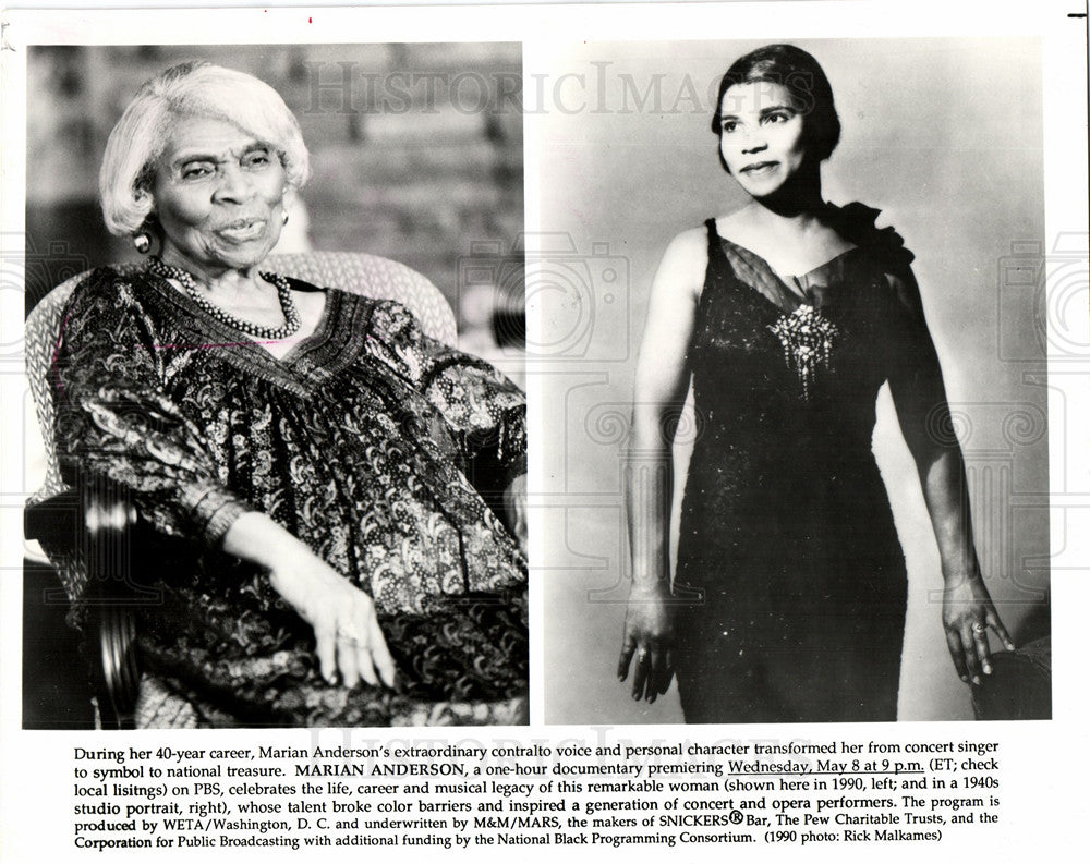 1991 Marian Anderson Concert Singer-Historic Images