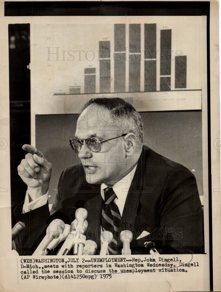 1975 John Dingell Unemployment Washington-Historic Images