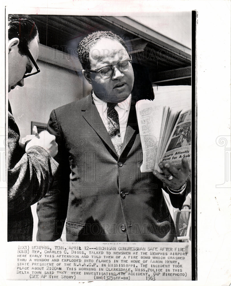 1963 Charles Diggs Politician Congressman-Historic Images