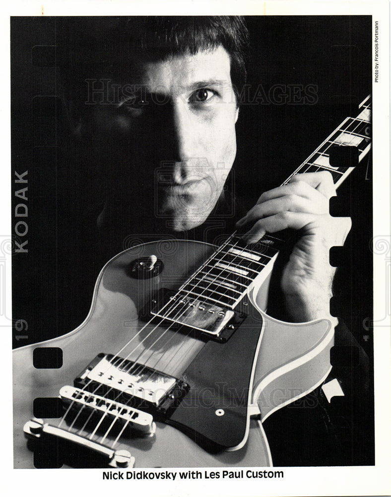 1991 NICK DIDKOVSKY WITH LES PAUL CUSTOM-Historic Images