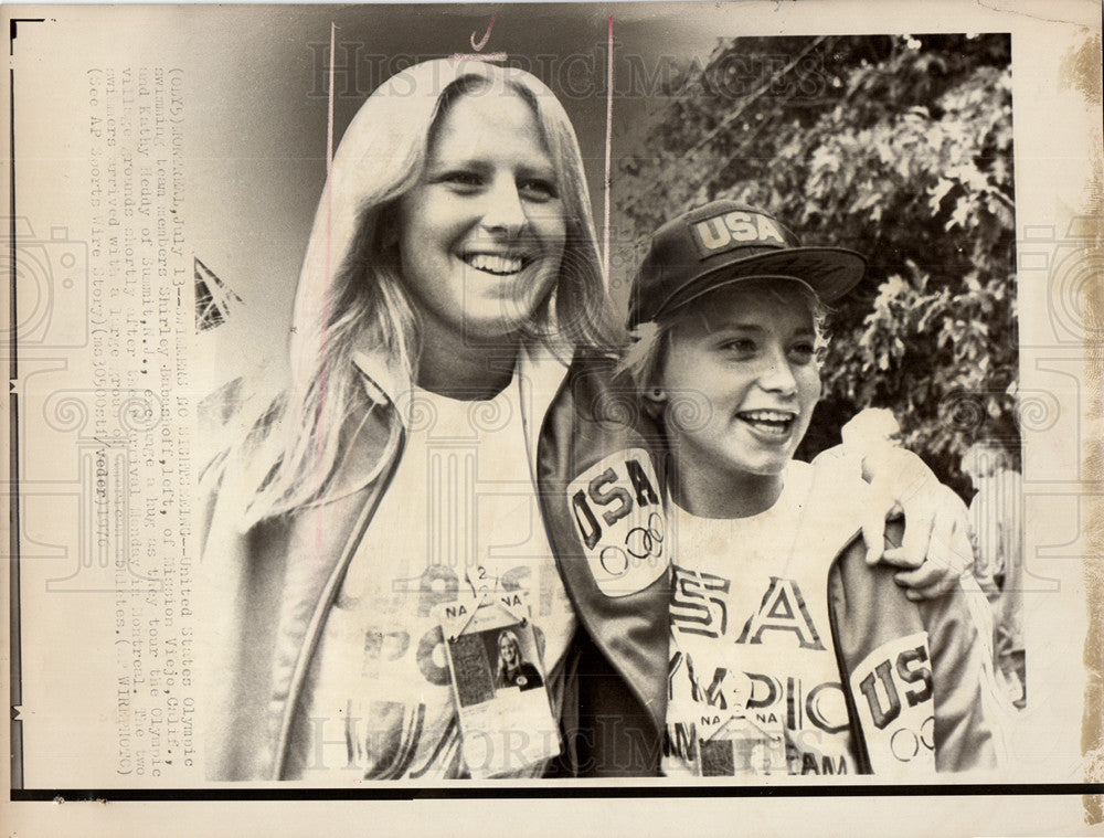 1976 Shirley Babashoff Kathy Heddy swimming-Historic Images