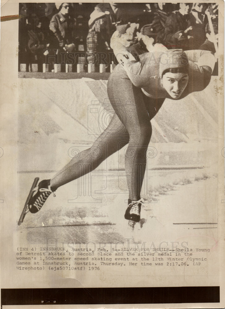 1976 Sheila young  speed  skating  olympics-Historic Images