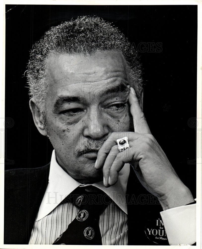 1973 Coleman Alexander Young Detroit Mayor-Historic Images