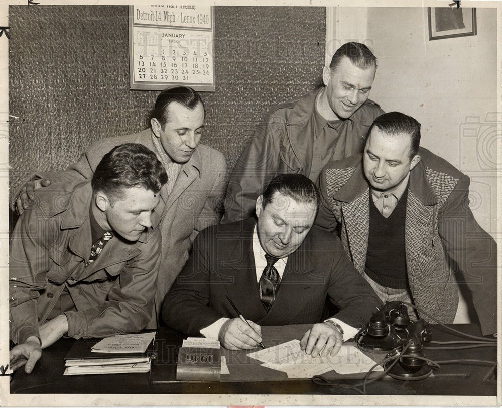 1946 City Clerk Albert J. Zak  Vetcrans Cab-Historic Images