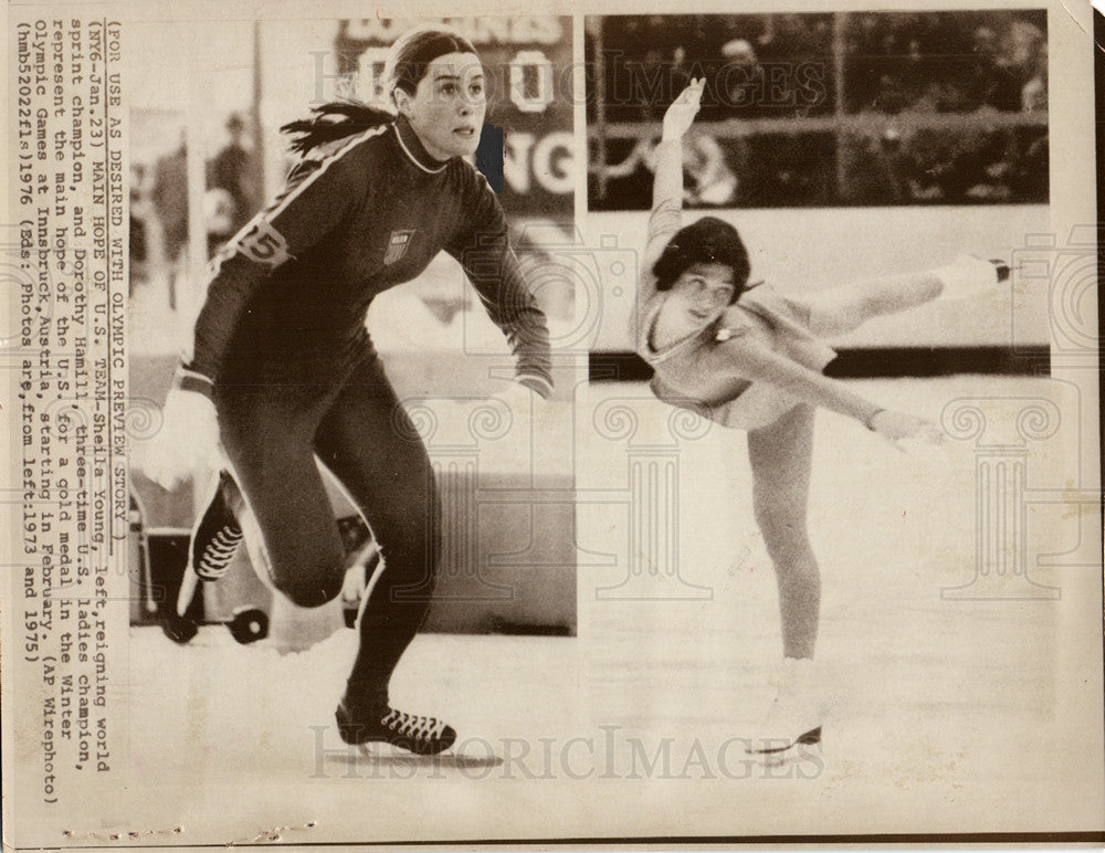 1976 Sheila Young Dorothy Hamill Innsbruck-Historic Images