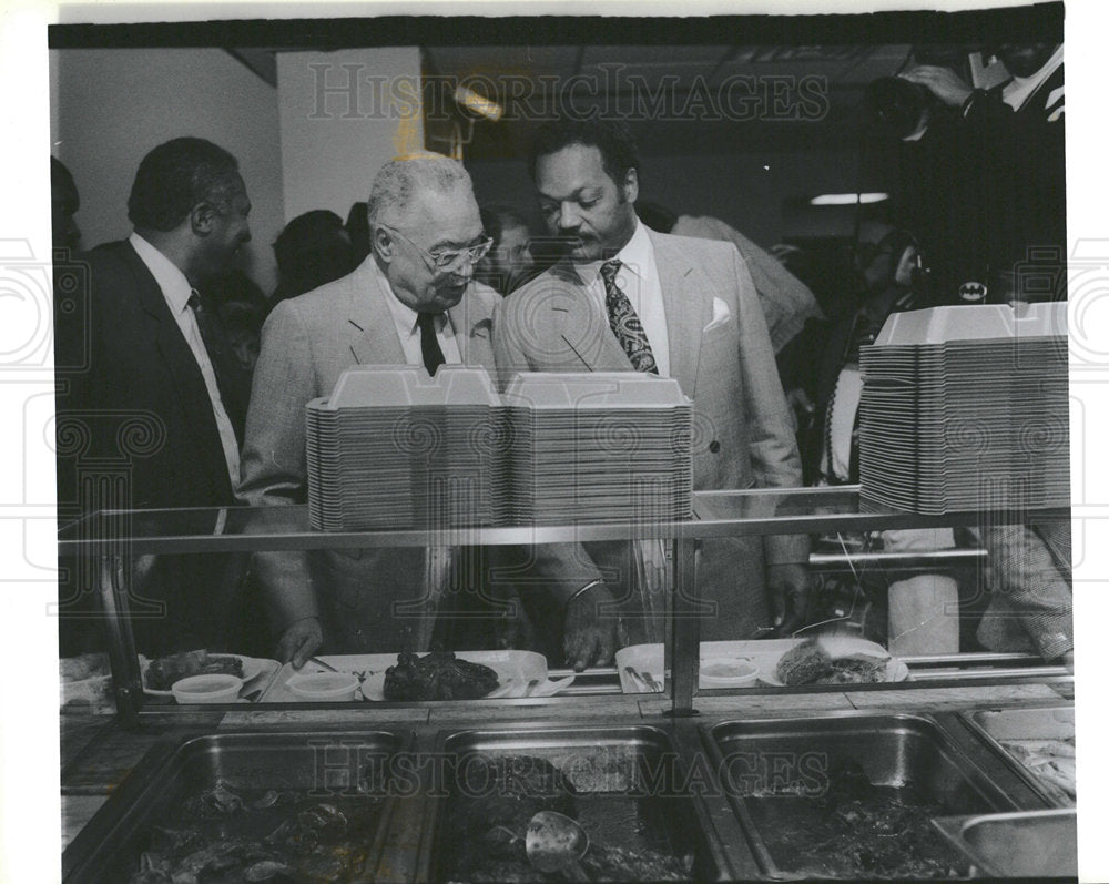 1989 coleman young, jesse jackson-Historic Images