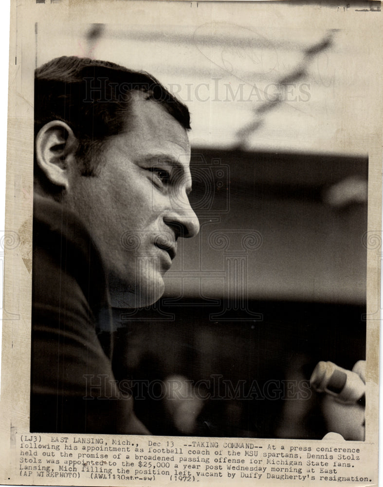 1975 Dennis Stolz MSU Spartans Coach-Historic Images