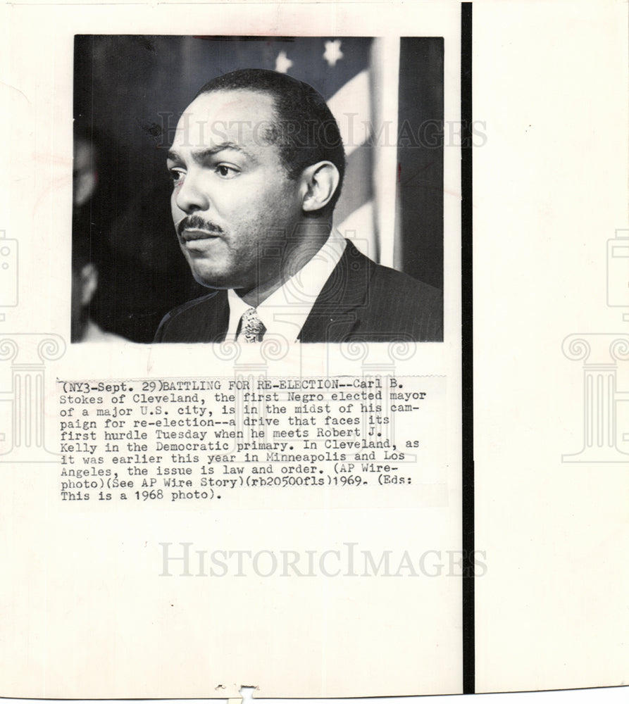 1969 Carl B Stokes Black Mayor Cleveland - Historic Images