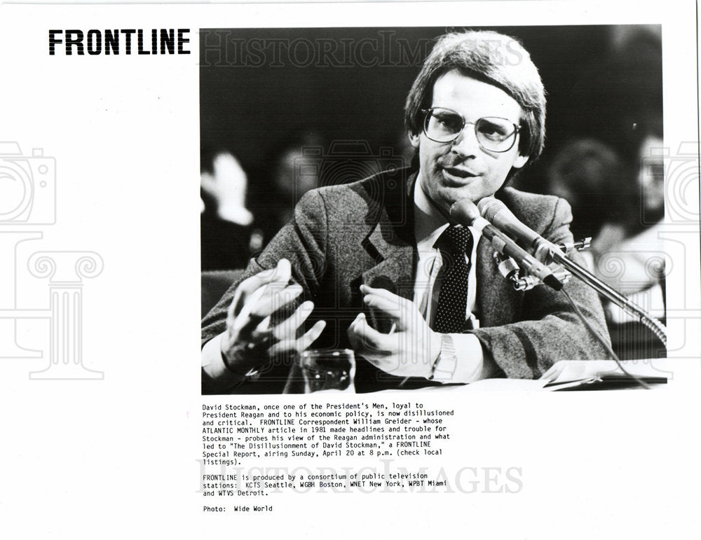 1986 david stockman politician u.s.-Historic Images