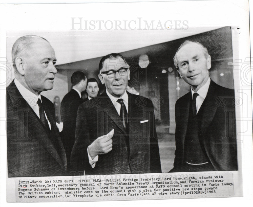 1963 Lord Home Dirk Stikker  Eugene Schauss-Historic Images