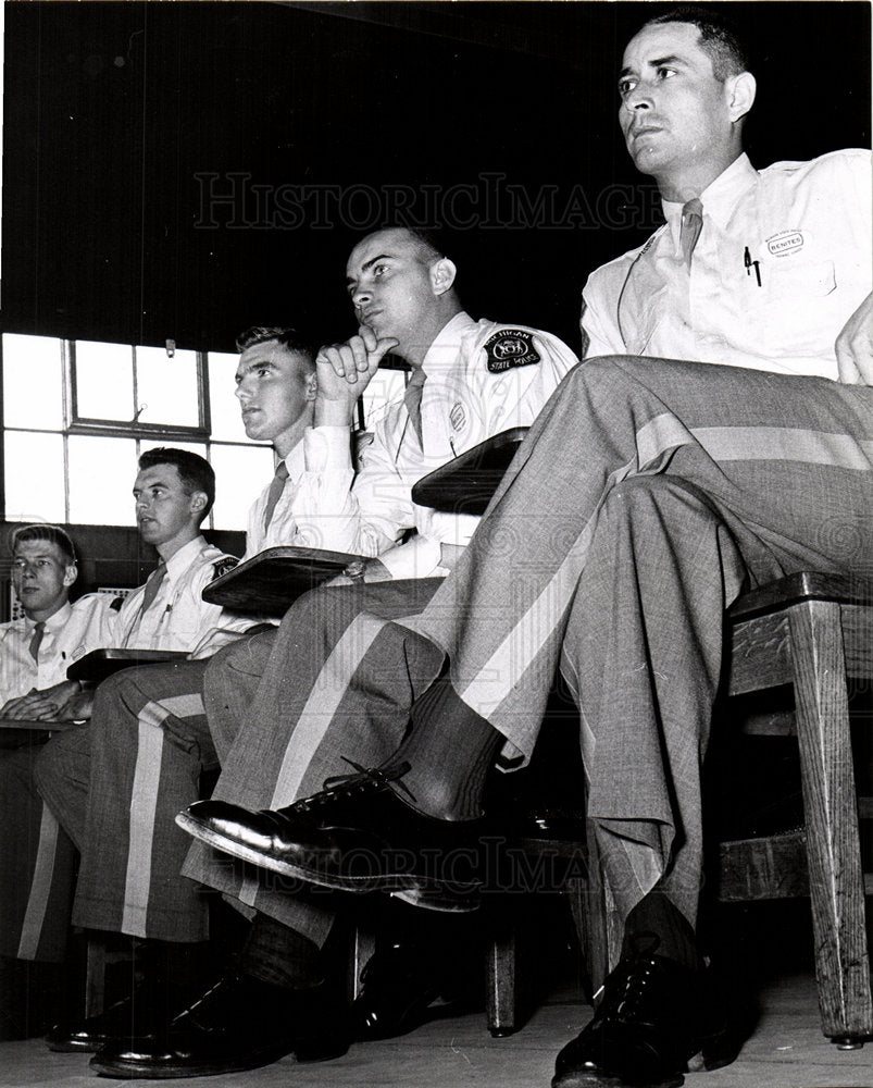 1956 Michigan State Police rookie troopers-Historic Images