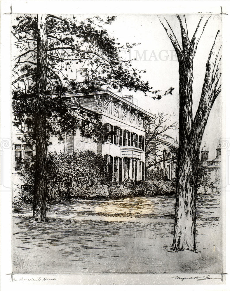 1941 University Michigan President's House-Historic Images