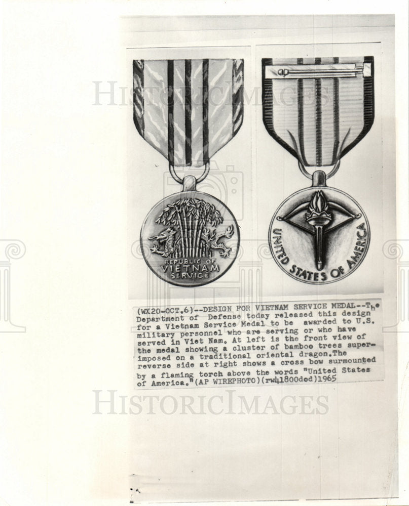 1965 Vietnam Service Medal-Historic Images