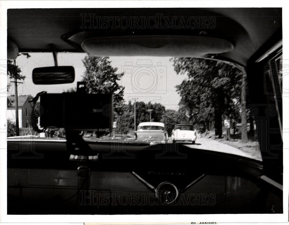 1956 police camera in car traffic violation-Historic Images