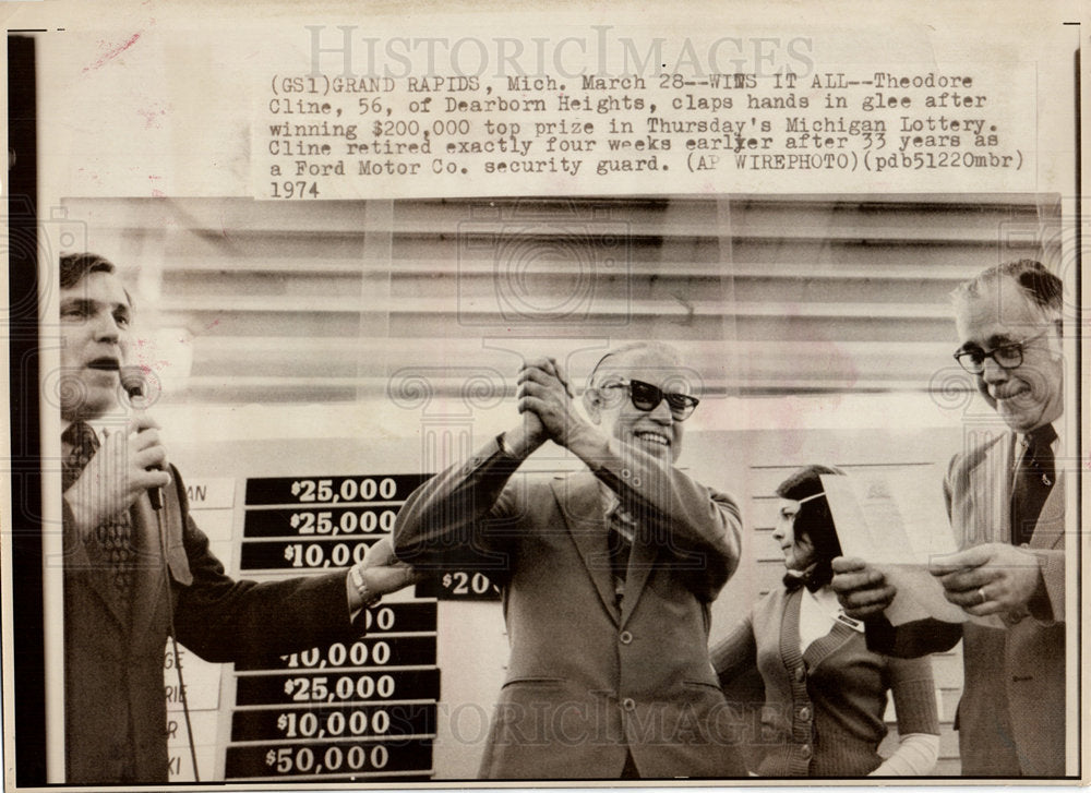 1974 Michigan Lottery winner-Historic Images