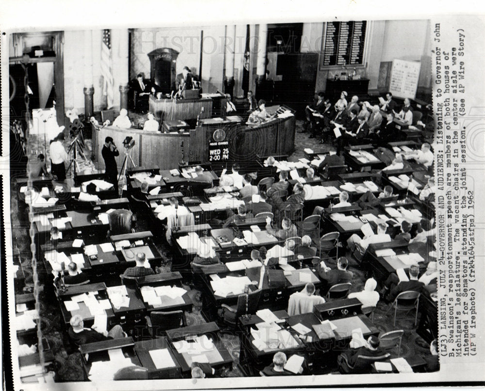 1962 Governor John B. Swainson Legislature - Historic Images