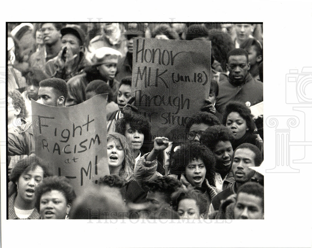 1988 University of Michigan MLK rally march-Historic Images