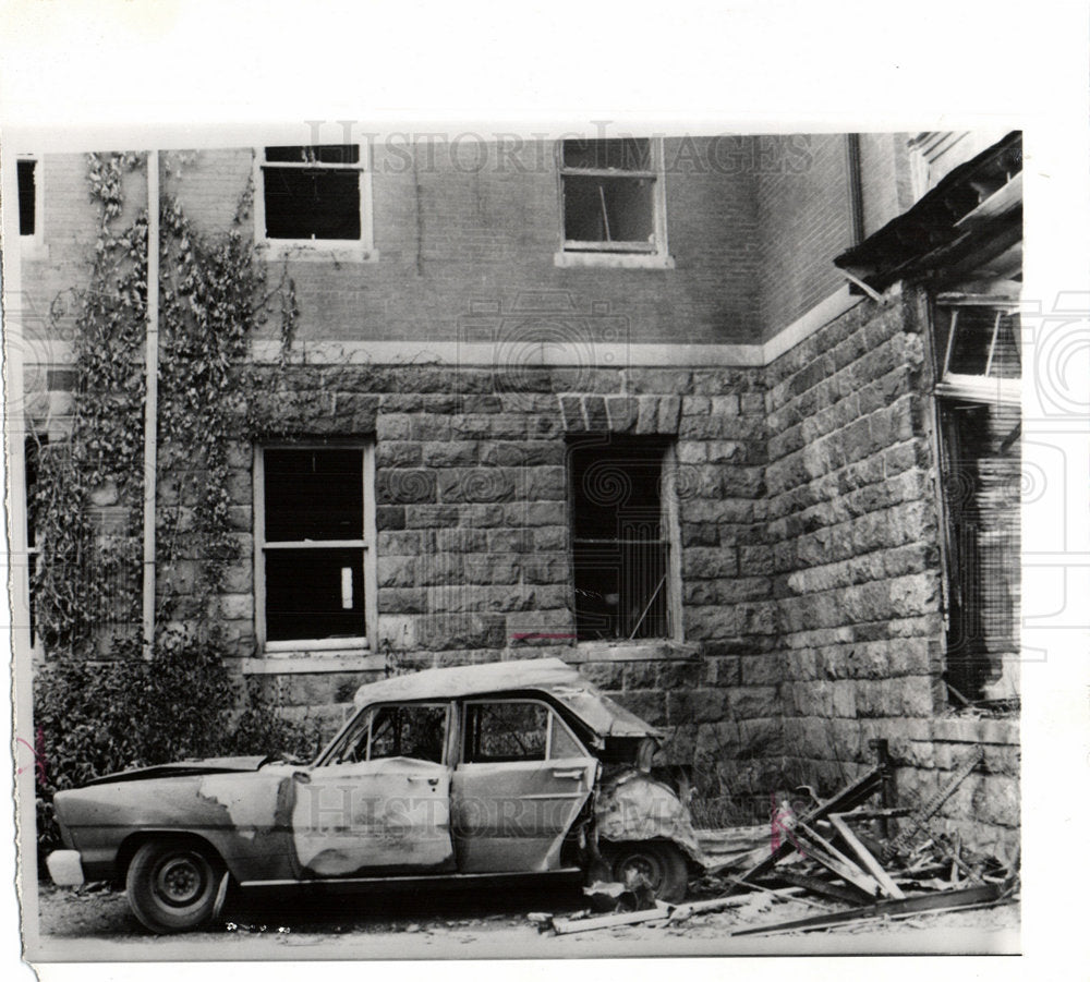 1969 Blast Ann Arbor Shattered Army car-Historic Images