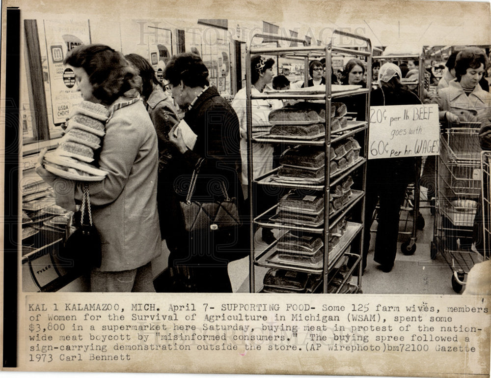 1973 Women Survival Agriculture Michigan-Historic Images