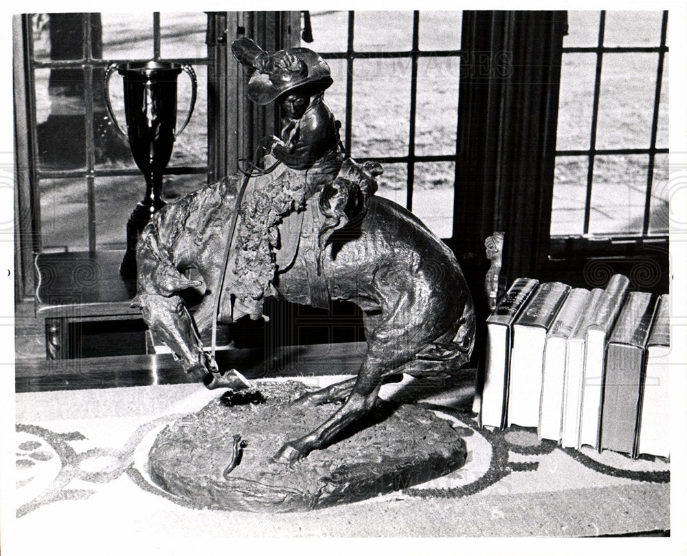 1961 Bucking Horse Statue-Historic Images