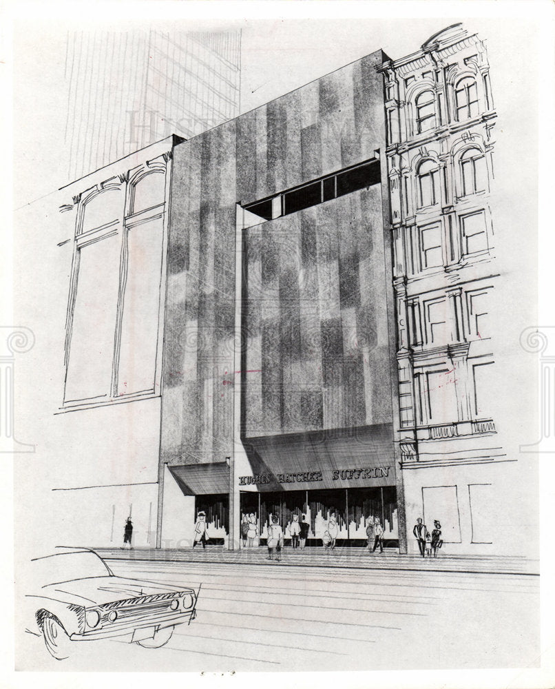 1966 Hughes Hatcher Suffrin Building Sketch-Historic Images