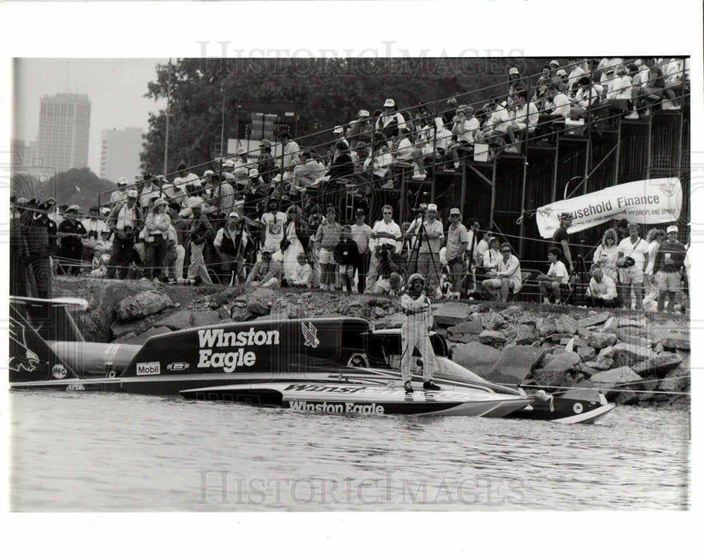 1990 Jim Kropfeld Winston Eagle driver boat-Historic Images