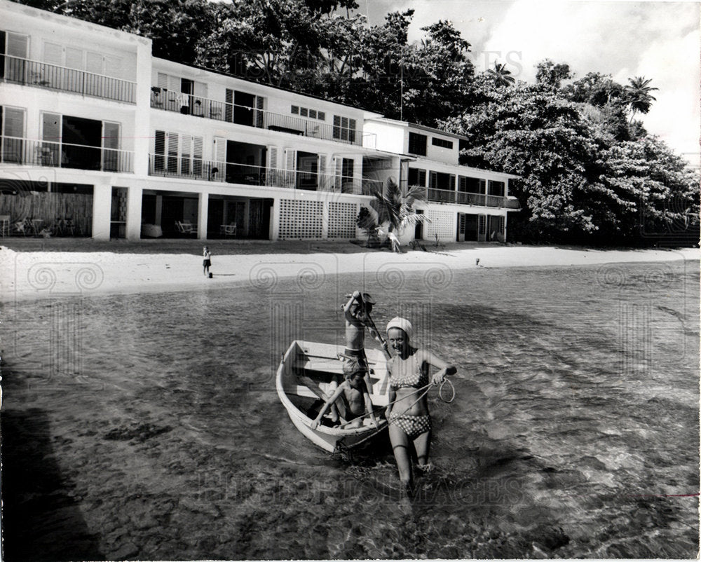 1970 Jamaica pool beach-Historic Images