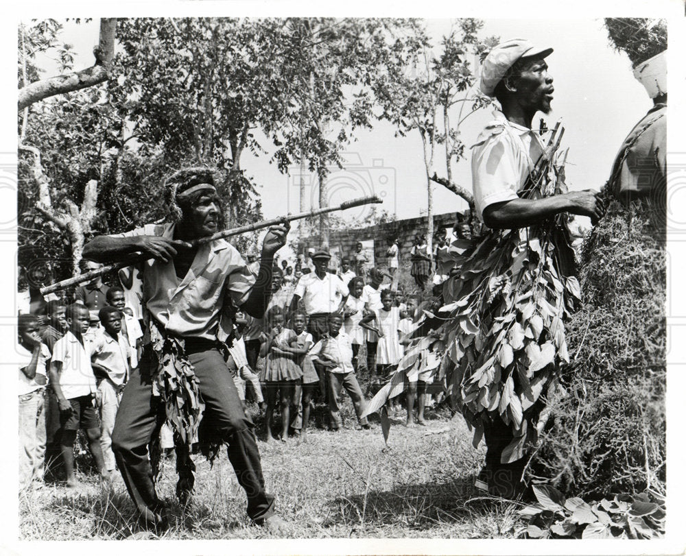 Jamaica villagers Land Look Behind-Historic Images