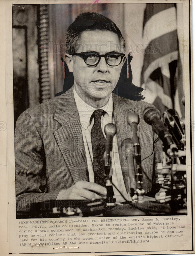 1974 James L. Buckley, News Conference-Historic Images