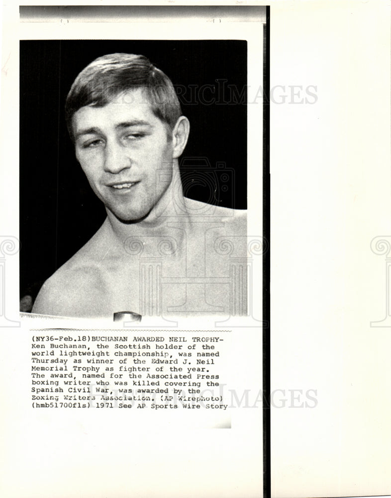 1971 Ken Buchanan Neil Trophy Boxing-Historic Images