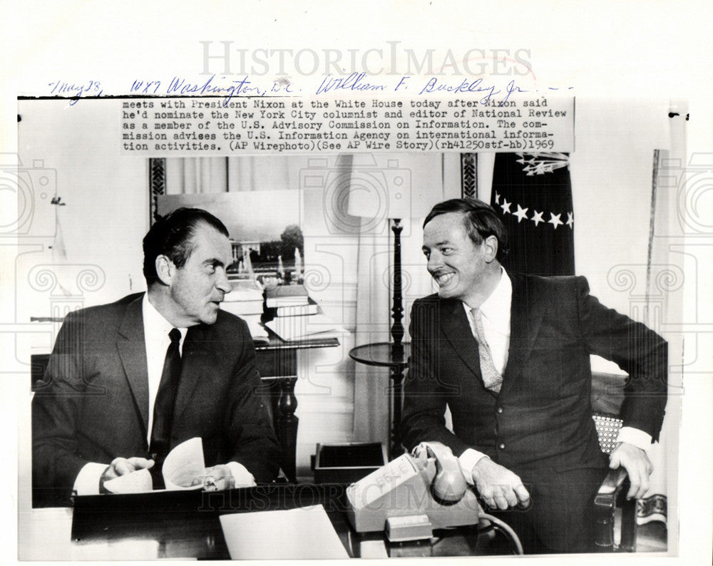 1969 William F. Buckley Jr. Richard Nixon-Historic Images