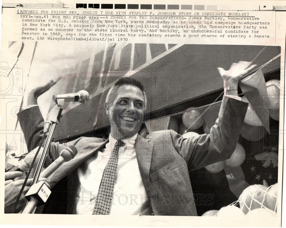 1970 James Buckley conservative senate-Historic Images