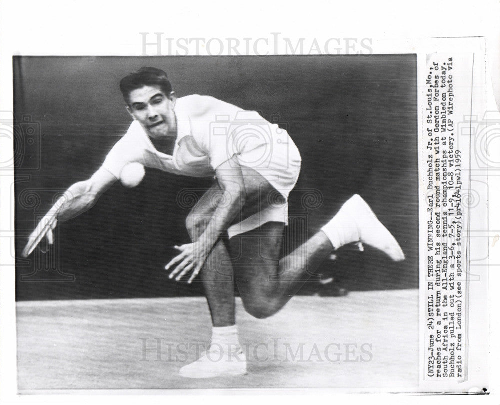 1959 Earl Buchholz Jr. Wimbledon tennis set-Historic Images