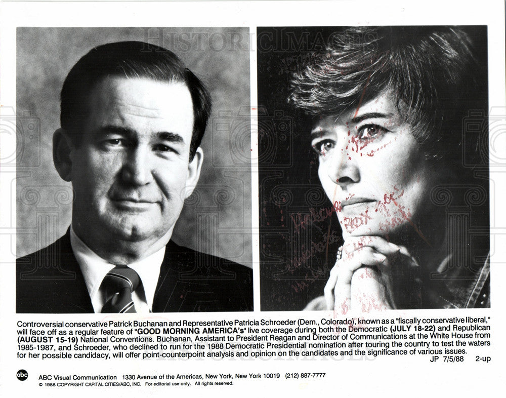 1989 Patrick Buchanan's Author Writer-Historic Images