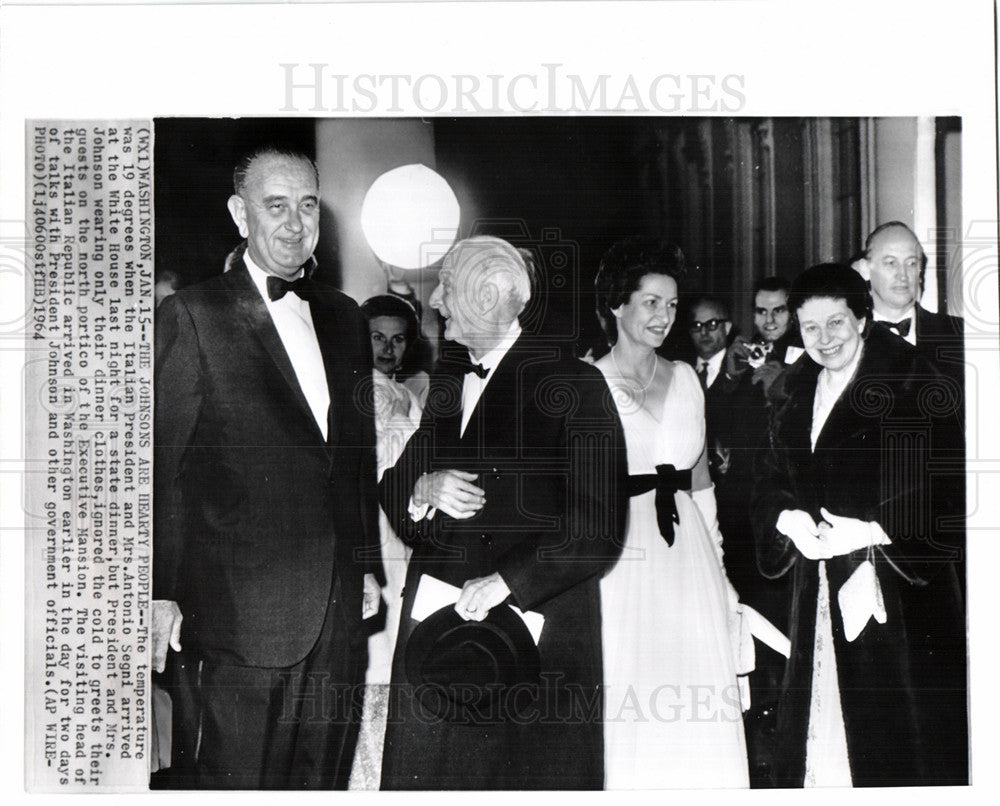 1964 President and Mrs. Antonio Segni-Historic Images