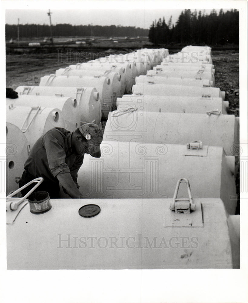 1953 Mackinac Straits of pipeline-Historic Images