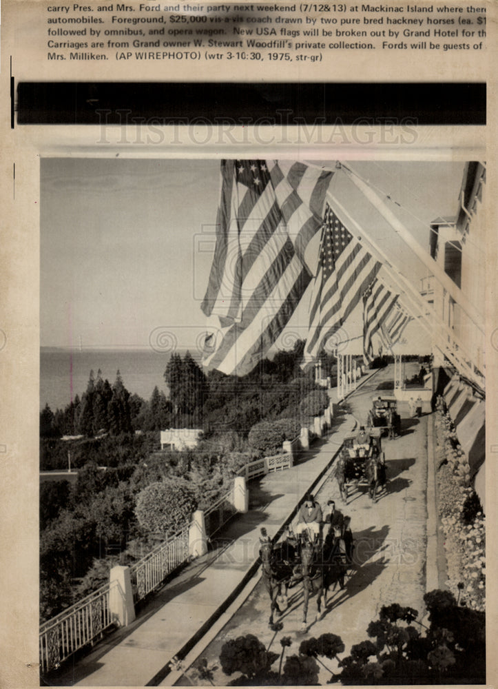 1975 Gerald Ford visit Mackinac Grand Hotel-Historic Images