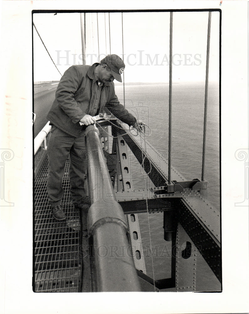 1989 Mackinaw Bridge Worker-Historic Images